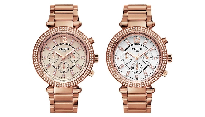 WLISTH Women's Quartz Rhinestone Watch - 2 Colours