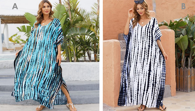 Tie-Dye Print Maxi Dress - 7 Designs