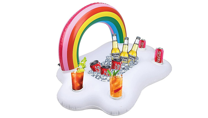 Inflatable Rainbow Drinks Holder