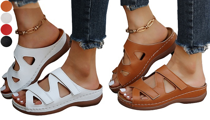 Womens velcro best sale sandals wide width