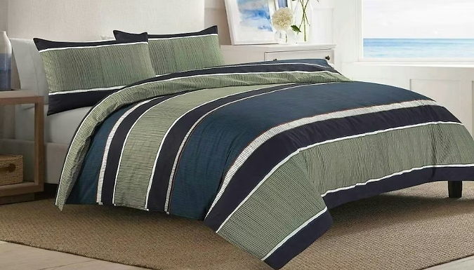 Multicoloured Striped Duvet Cover - 4 Sizes