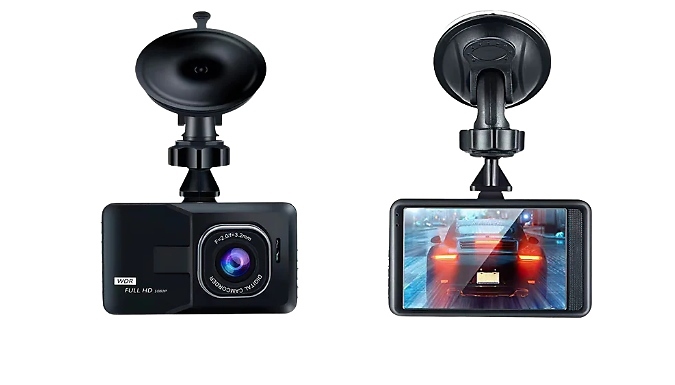 3-Inch Full HD Car Dash Cam - with Wide-Angle Lens!