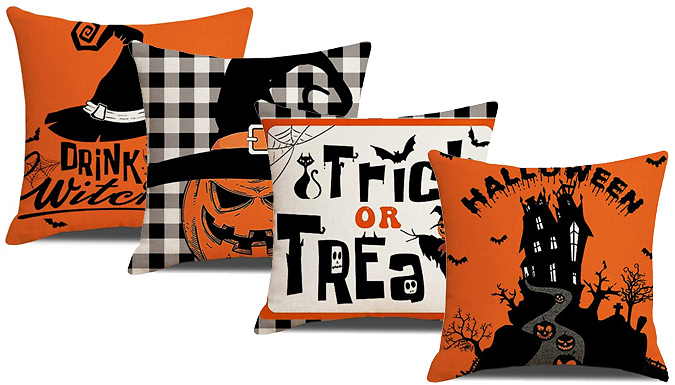 Happy Halloween Pillow Cover - 4 Designs