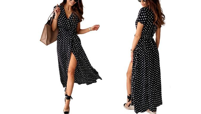 Polka-Dot Maxi Dress - 3 Colours, 5 Sizes