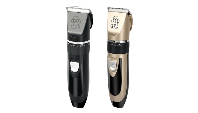 12-Piece Cordless Pet Clipper Set - 2 Colours!