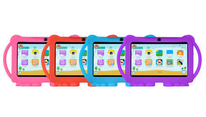 Kids Android 4.4 Wi-Fi Tablet with Bumper Case - 4 Colours