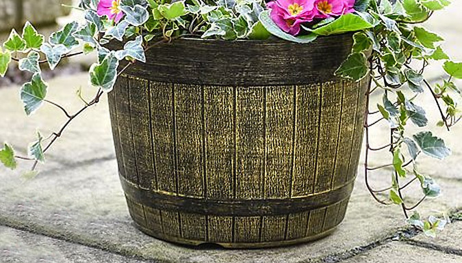 Whisky Barrel Planter - 1, 2 or 3 Pots from Go Groopie