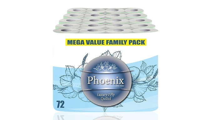 72 Phoenix Quilted Toilet Paper Rolls