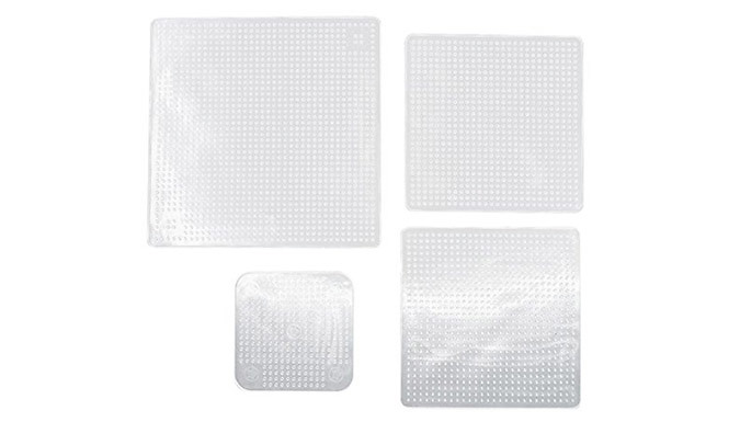 4 or 8-Pack of Reusable Silicone Food Wraps