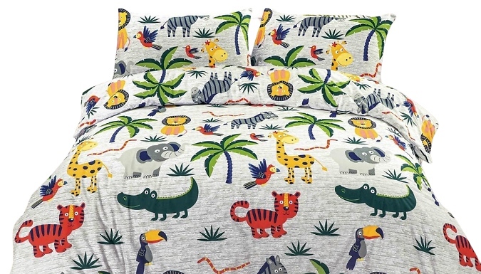 Kids Animals Jungle Duvet Cover