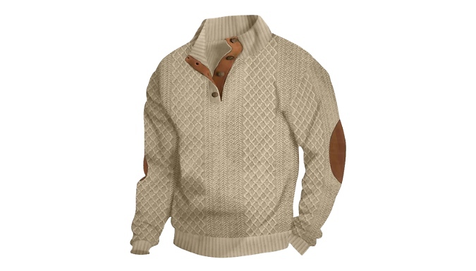 Men's Knit Style Pullover Sweater - 8 Colours & 6 Sizes
