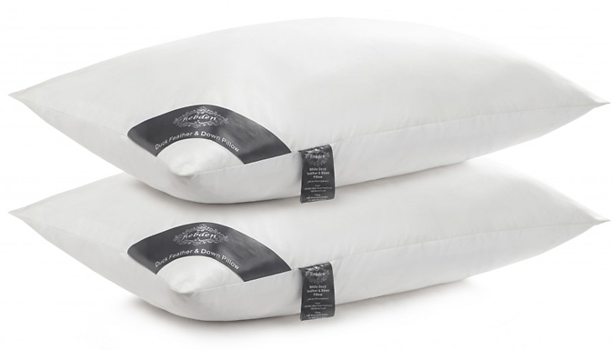 1, 2, or 4 Extra Soft Duck Feather Pillows