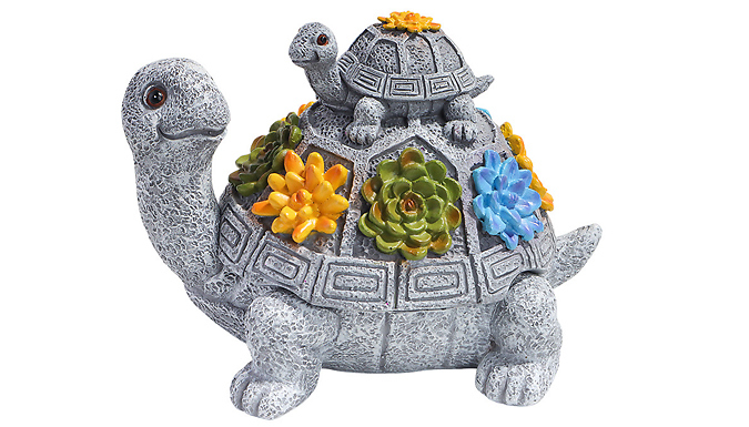 Pair of Turtles & Succulents Ashtray