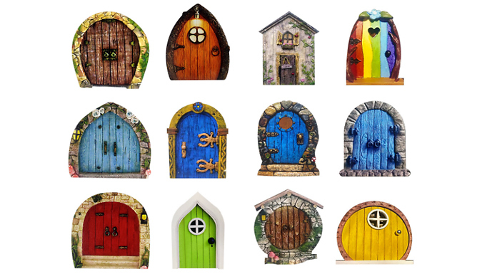 6-Piece Garden Enchanting Fairy Door Set - 2 Styles from Go Groopie