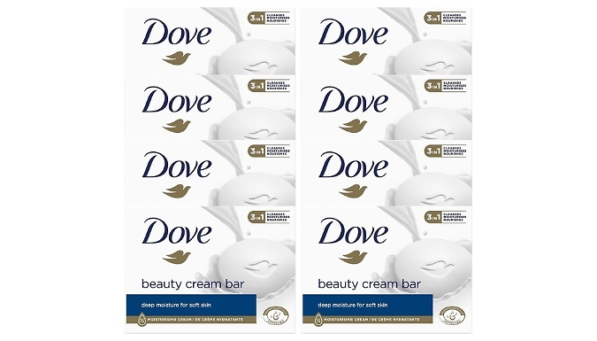 8-Pack Dove Beauty Cream Bars 90g