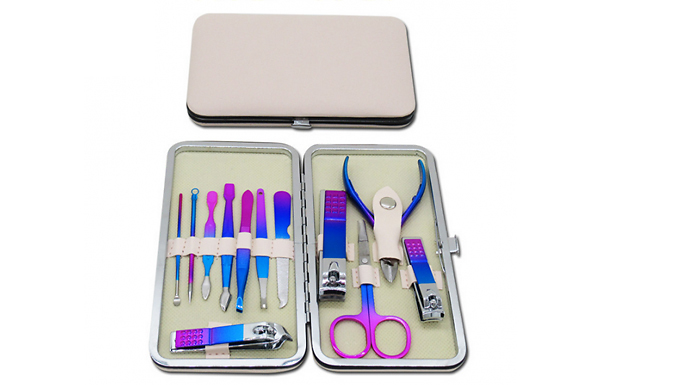 Rainbow Manicure & Pedicure Nail Grooming Kit - 7, 10 or 12 Piece