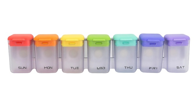Weekly Pill Organiser - 3 Colours. at Go Groopie IE