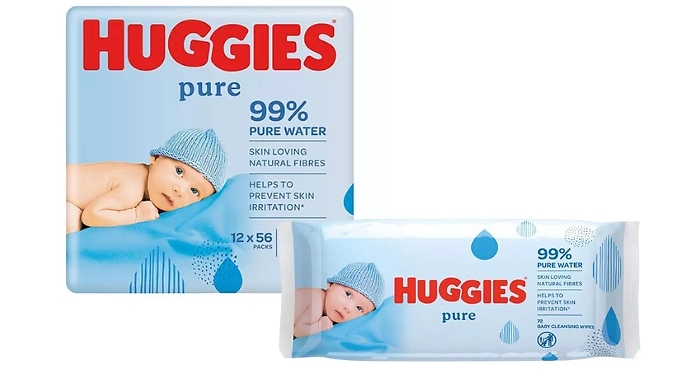 12, 24 or 36-Pack of Huggies Pure Baby Wipes