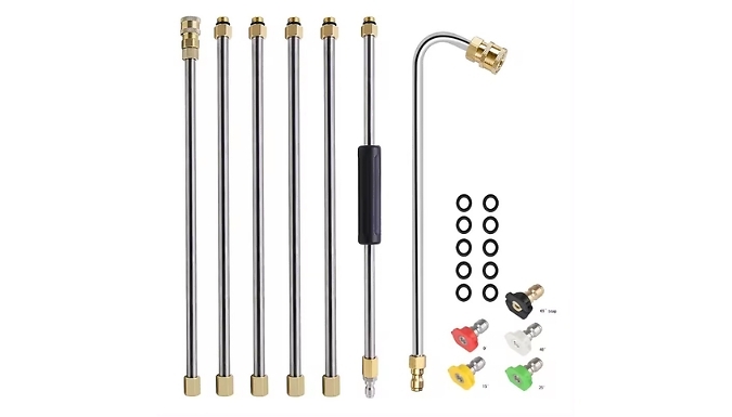 Washer Extension Wand Set with 5 FREE Nozzle Tips!