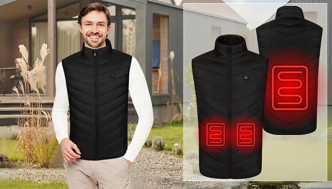 Mens Four Zone Heated Body Warmer - 8 Sizes