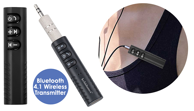 Justgiftdirect Handsfree 2-in-1 Bluetooth 4.1 Receiver & Transmitter - 1, 2 or 4-Pack