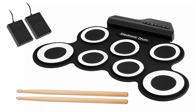 Electronic 7 Pad Drum Kit Mat