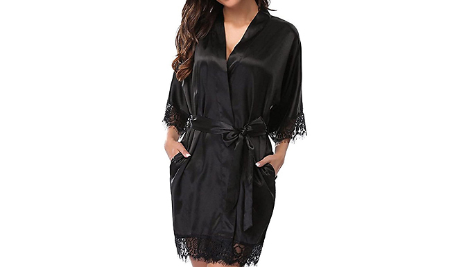 Satin Kimono Nightwear Dress - 8 Colours & 5 Sizes