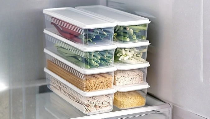 10-Pack Long Rectangle Food Storage Box