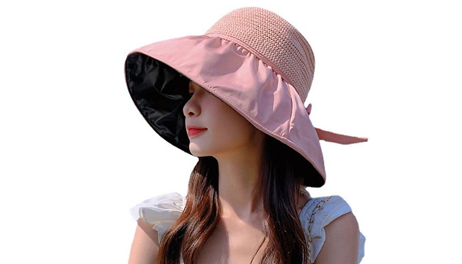 UV Resistant Foldable Wide Brim Beach Hat - 5 Colours