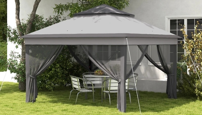 Outsunny Pop-Up Gazebo with Netting & Free Carry Bag! - 2 Colours