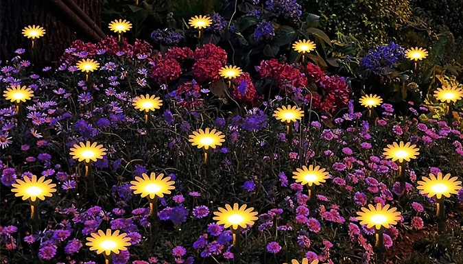 Solar Sunflower Garden String Stake Lights - 2 Sizes, 2 Colours
