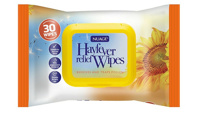 Nuage Hayfever Allergy Relief Face Wipes - 3-Pack