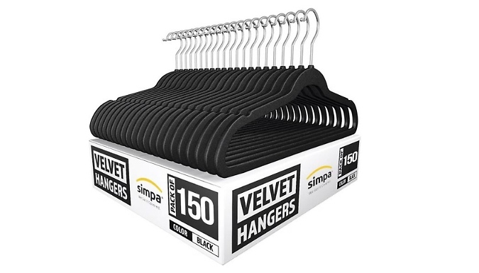 150 Pack Velvet Non-Slip Clothes Hangers
