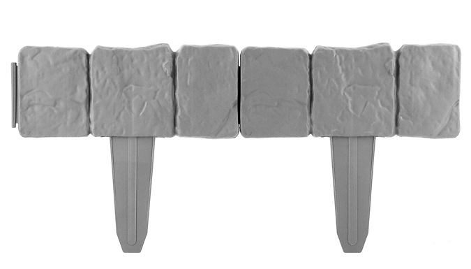 Grey Cobbled Stone Effect Garden Edging - Up to 20-Pieces