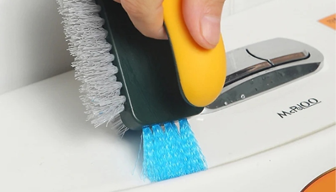 2-Pack of Multi-Functional Household Crevice Cleaning Brushes - 2 Colours