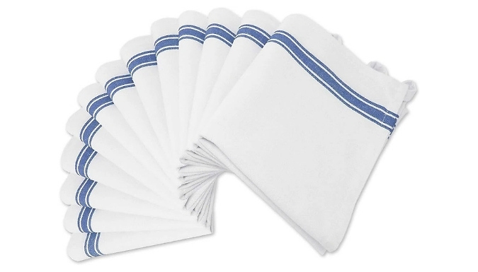 10-Pack Terry Cotton Kitchen Tea Towels - 2 Colours!