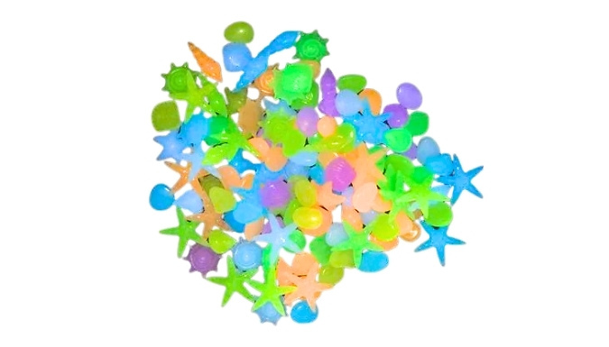 Glowing Sea-Themed Fish Tank Pebbles - 100-Pieces!