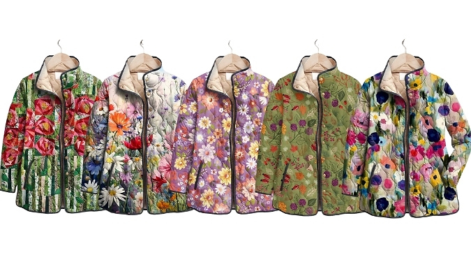 Women's Lightweight Floral Print Jacket - 5 Designs, 8 Sizes!