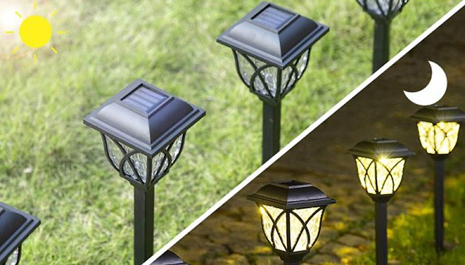 Justgiftdirect LED Waterproof Solar Lanterns - 2 or 6