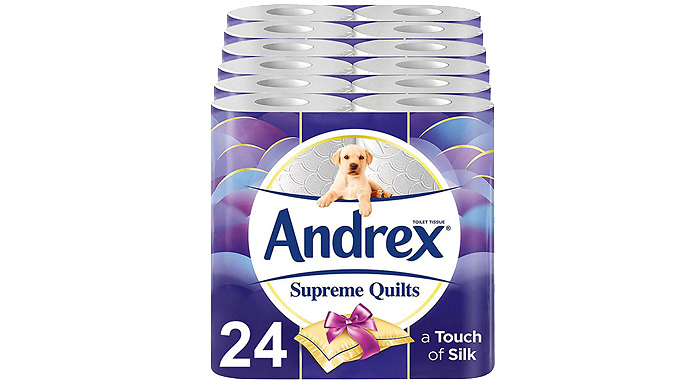 48 Rolls of Andrex Supreme Quilts Toilet Paper