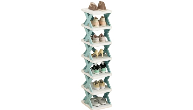 Adjustable 7 Layer Space Saving Shoe Rack!