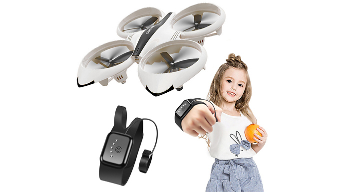 LED Smart Gesture Interactive Watch Operated Drone - 2 Colours