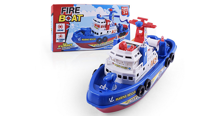 Electric Water-Spray Toy Boat With Sounds & Light