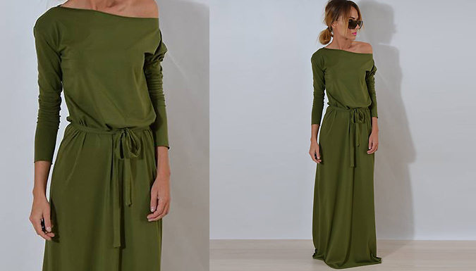 Long Sleeve Boho Maxi Dress - 3 Colours & 3 Sizes