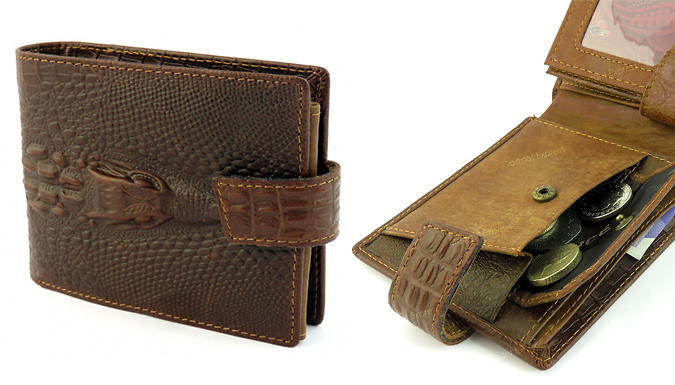 Men's Dragon-Style Faux Leather Wallet - 2 Colours