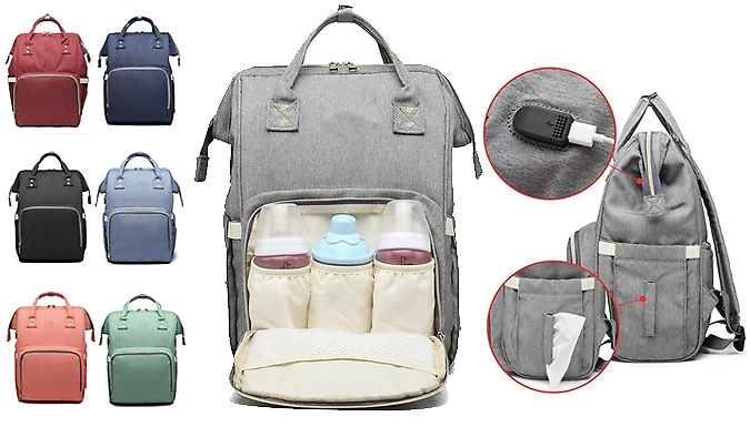 Multifunctional Baby Changing Mummy Backpack - 5 Colours