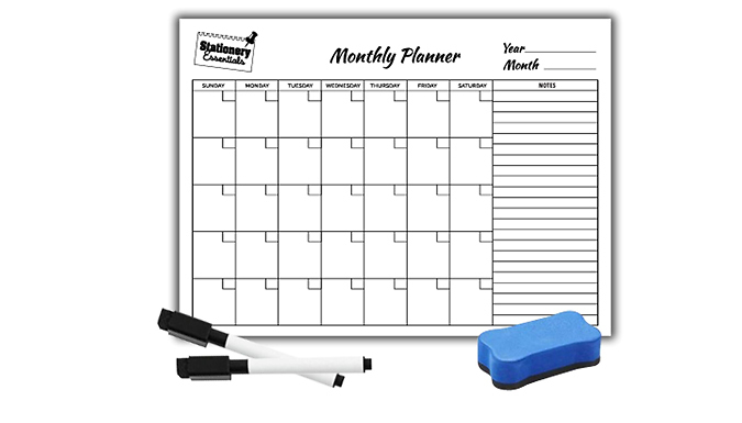 Magnetic Monthly Memo Board Planner