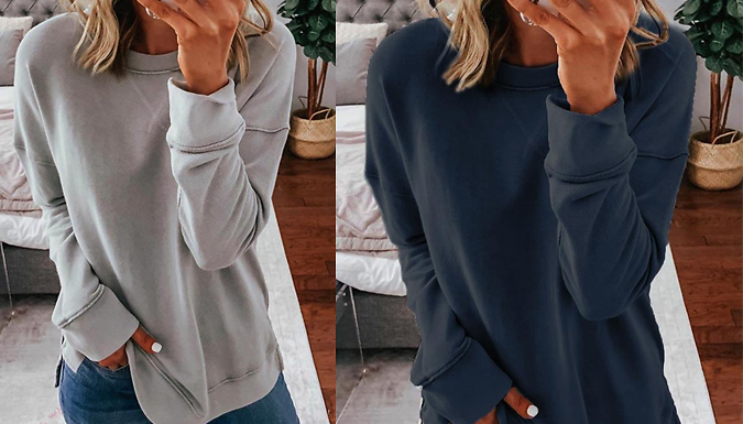 Cosy Sweatshirt Jumper - 4 Colours & 7 Sizes