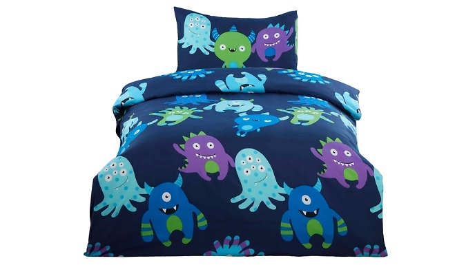 Kids Monsters Single Duvet Set