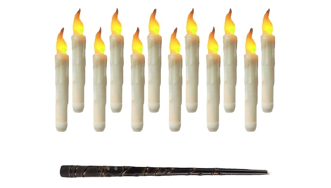 12 or 20-Piece Floating Candles with Wand Control